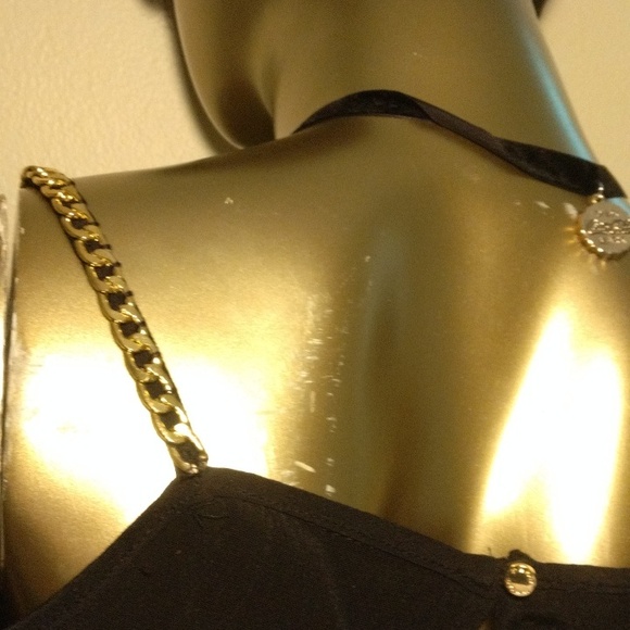 bebe black chain jumpsuit size small - Picture 14 of 15